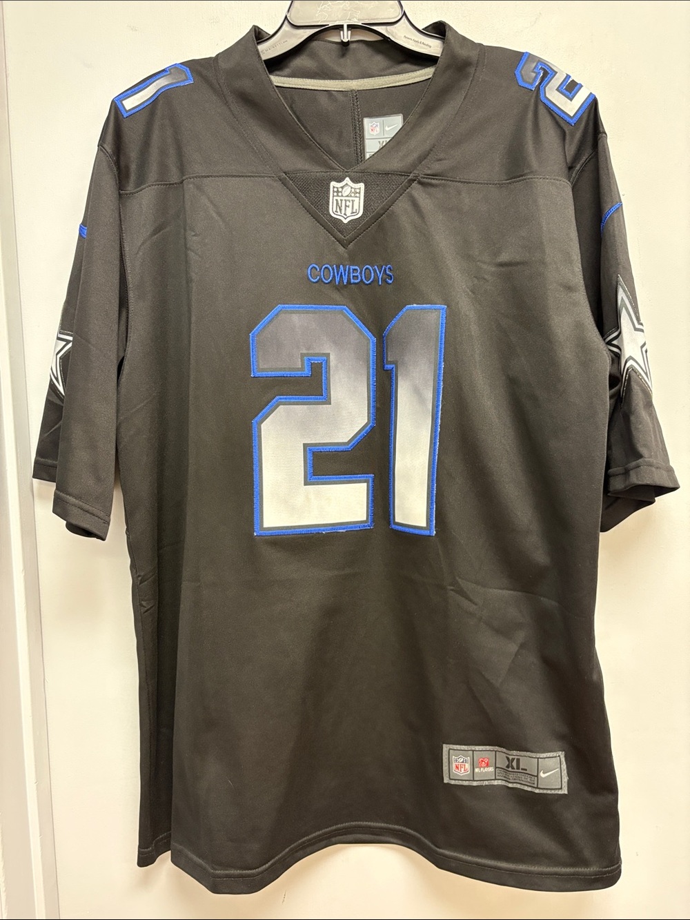 Nike Dallas Cowboys Ezekiel Elliott #21 Color Rush Jersey Blackout XL